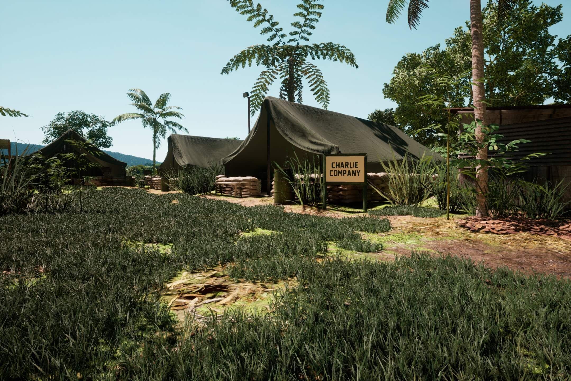 Tent belonging to Charlie Company