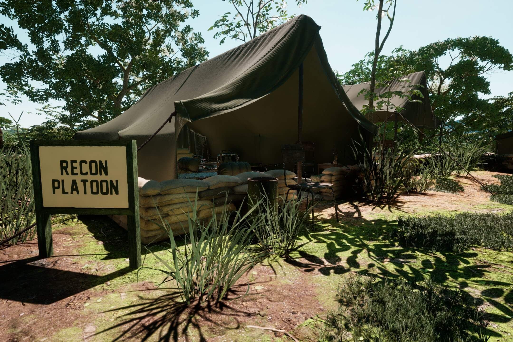 Tent belonging to Recon Platoon