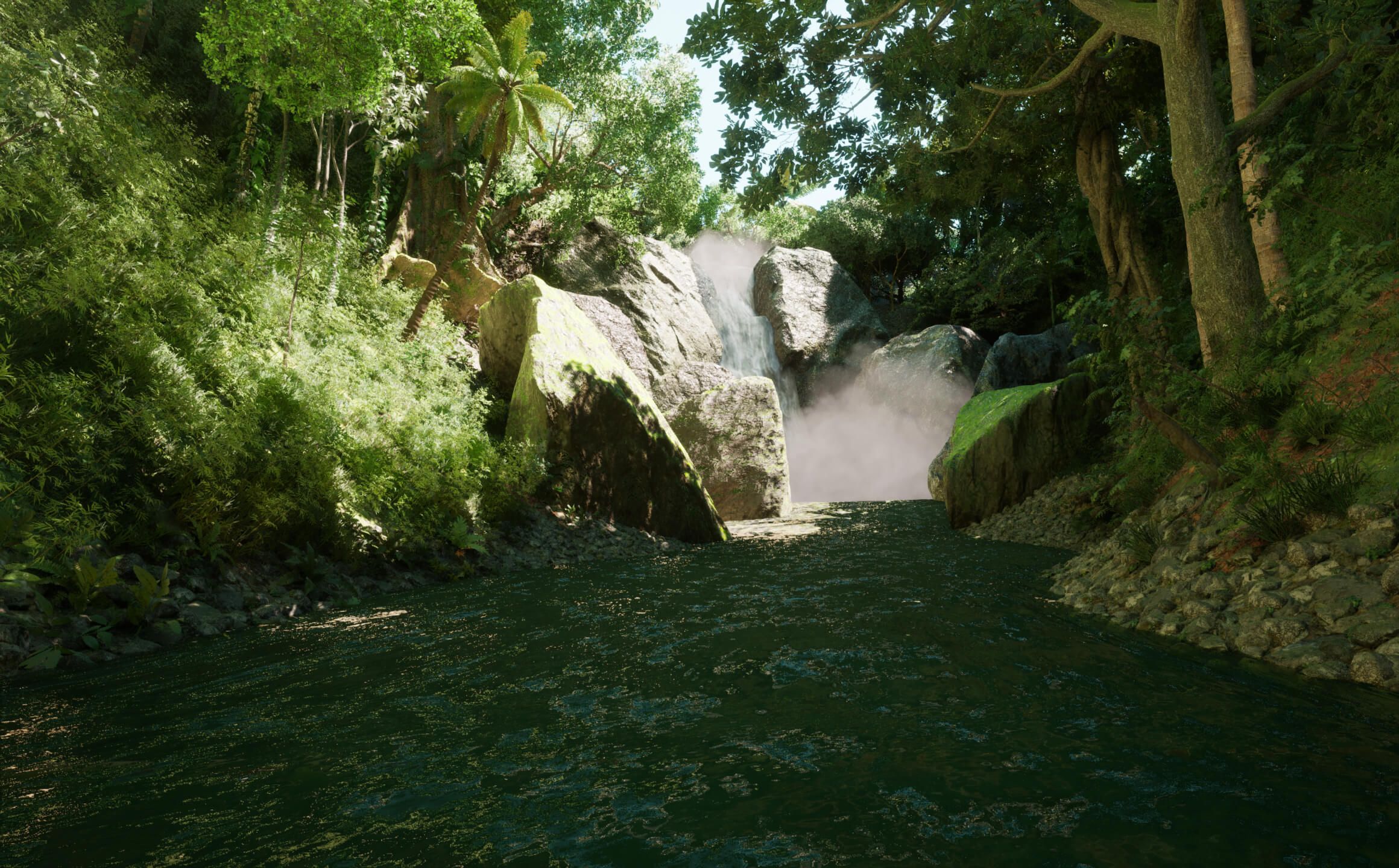 A waterfall deep in the jungle